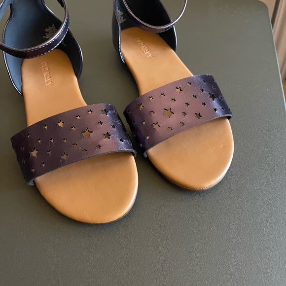 Old Navy - Purple Sandals Size 2 ~ Stars ~ Metallic Eggplant - Picture 8 of 12